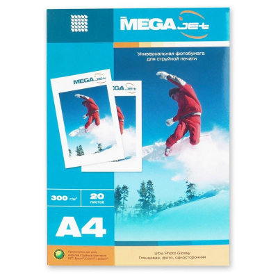 Бумага фото струйная A4  300г  20л ProMEGA jet Ultra Photo глянцевая 4 800dpi
