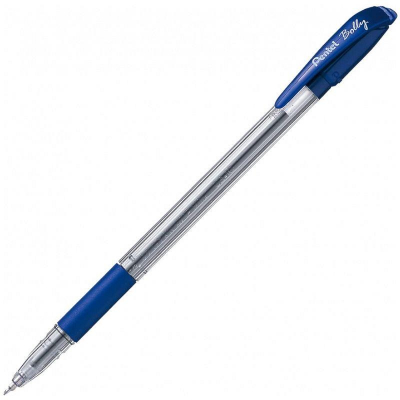 Ручка шариковая Pentel 0.5мм Bolly с резиновой манжетой игольчатый стержень синяя