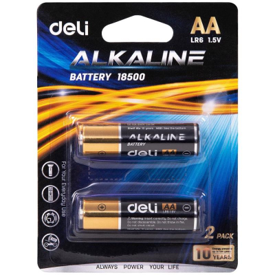 Батарейка Deli  1.5V AA/LR6 Alkaline  2шт в блистере