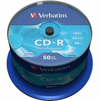 Диск CD-R 700Mb 52X Verbatim  50шт Cake box