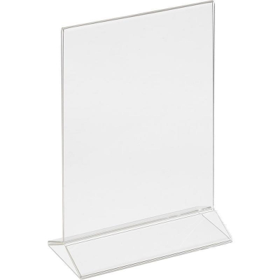 Держатель для таблички настольный 210х297мм 2-сторонний вертикальный Attache акриловое стекло 2мм