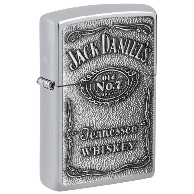 Зажигалка бензиновая Zippo Classic 'Jack Daniels®' с покрытием 'High Polish Chrome'