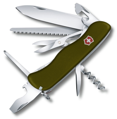 Нож 111мм Pocket Multi-Tool 14 функций Outrider блокировка лезвия зеленый