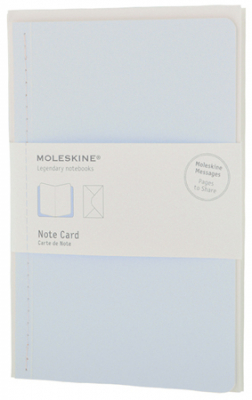 Набор почтовый Moleskine® Large 'Note Card' голубой