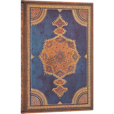 Записная книжка A4  64л без линовки Paperblanks Safavid Indigo Grande на резиновой застежке