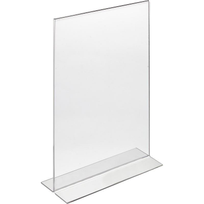 Держатель для таблички настольный 210х297мм 2-сторонний вертикальный Attache акриловое стекло 1.5мм