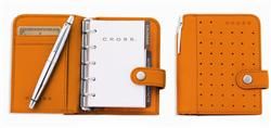 Бизнес-органайзер Cross Mini +ручка перфорированная кожа оранжевый 