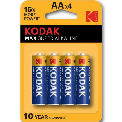 Батарейка Kodak  1.5V AA/LR6 MAX SUPER Alkaline  4шт в блистере