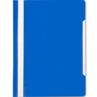 Скоросшиватель пластиковый A4 Бюрократ 160/120мкм глянцевый синий
