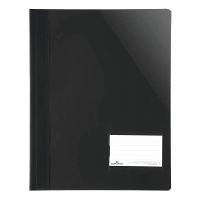 Скоросшиватель пластиковый A4 с карманом для визитки Durable Clear view folder A4+ черный
