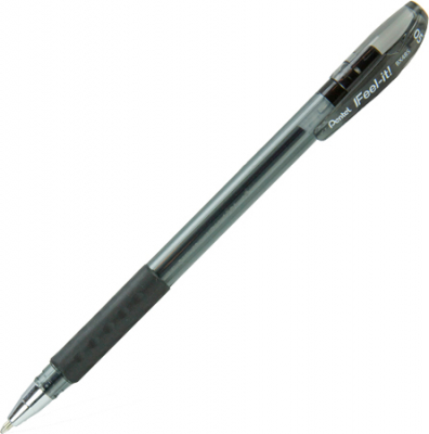 Ручка шариковая Pentel 0.5мм Feel it! трехгранный корпус с резиновой манжетой черная