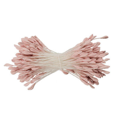 Тычинки с фактурной головкой матовые Fiorico 160шт розовые
