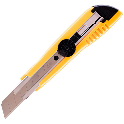 Нож макетный 18мм Deli 'Pro' пластиковый корпус металлические направляющие лезвия в блистере
