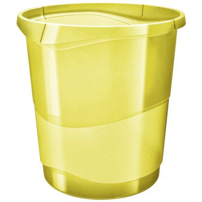 Корзина для бумаг пластиковая 14л Esselte Colour'Ice прозрачная желтая