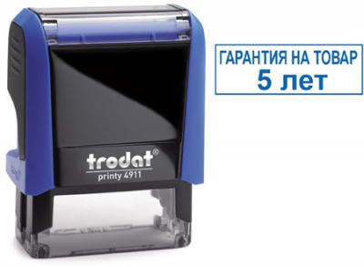 Оснастка для штампа 38х14мм Trodat Printy 4911P4 синий корпус
